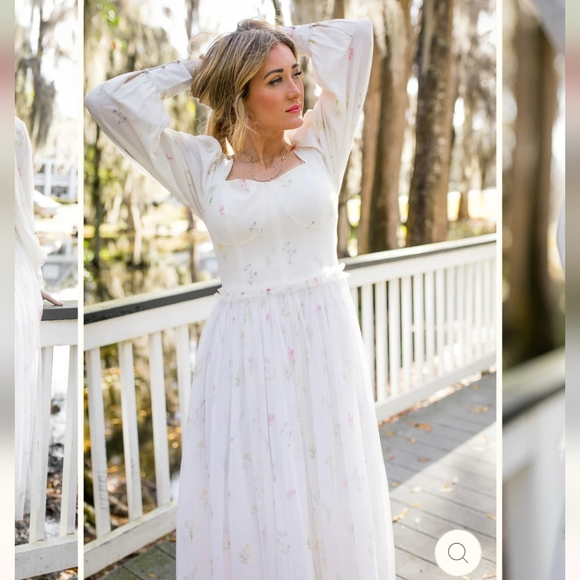 IVY CITY co. Florence dress in off white floral XXS - Picture 5 of 16